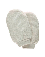 Masážní rukavice peelingová světlá